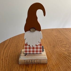 Rae Dunn Thankful Wood Gnome
